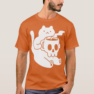 Camiseta Cat and Skull Mug