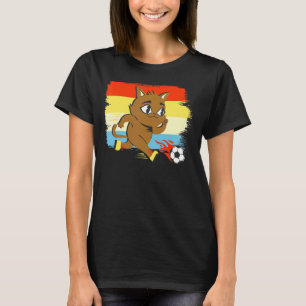 Camiseta Cat Animal Jogando Futebol