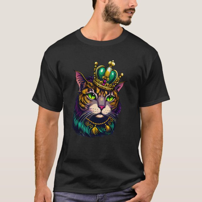 Camiseta Cat Animal Mardi Gras Carnival Jester Cat Mardi Gr (Frente)