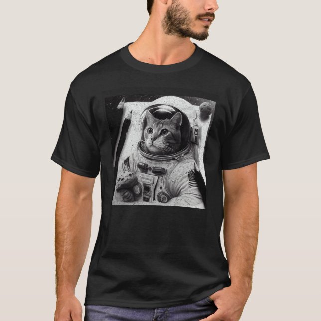 Camiseta Cat Astronaut Cheese (Frente)