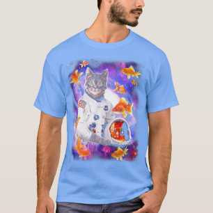 Camiseta Cat Astronaut in Cosmic Space Funny s for Weird Pe