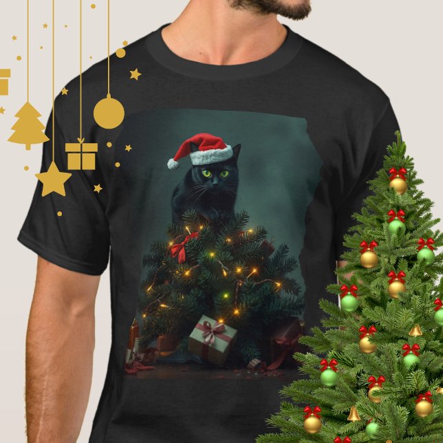 Camiseta Cat-astrophe Christmas Holiday Chaos Funny Cat  (Criador carregado)