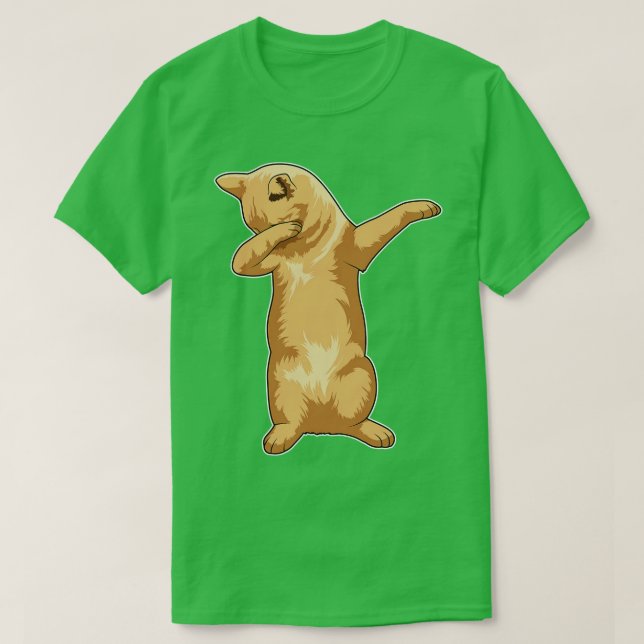 Camiseta Cat at Hip Hop Dance Dab (Frente do Design)
