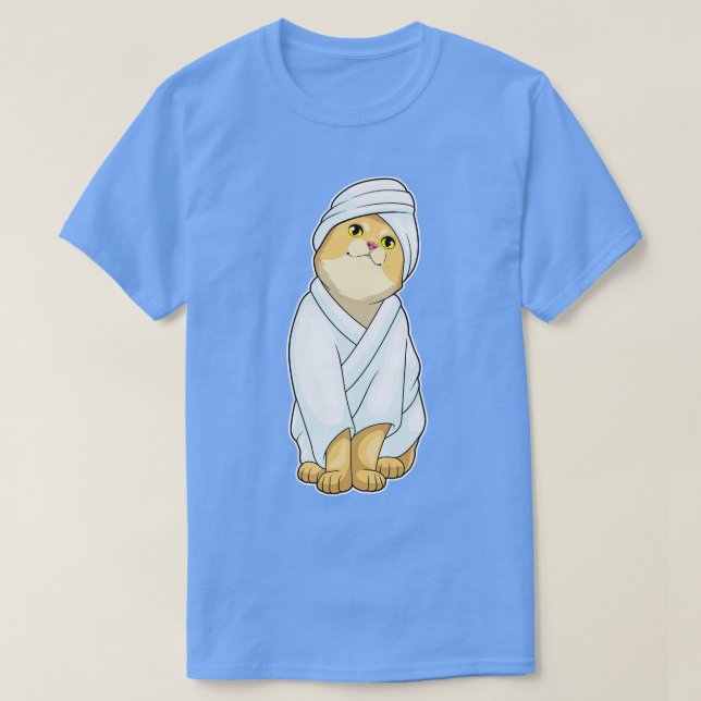 Camiseta Cat Bath Bathrobe (Frente do Design)