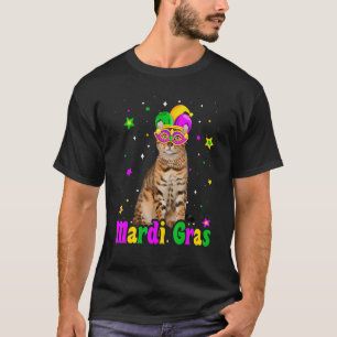 Camiseta Cat Bengal Mask Mardi Gras Carnavais
