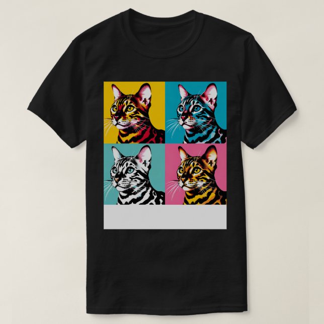 Camiseta Cat Bengala Art Cat (Frente do Design)