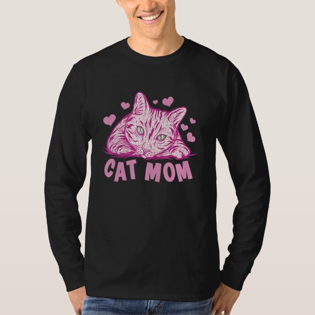 Camiseta Cat Best Cat Mom Ever Meow with my Cat for Women (Frente)