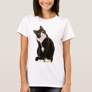 Camiseta Cat black and white