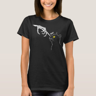 Camiseta Cat Black Skeleton Boop Halloween 2023