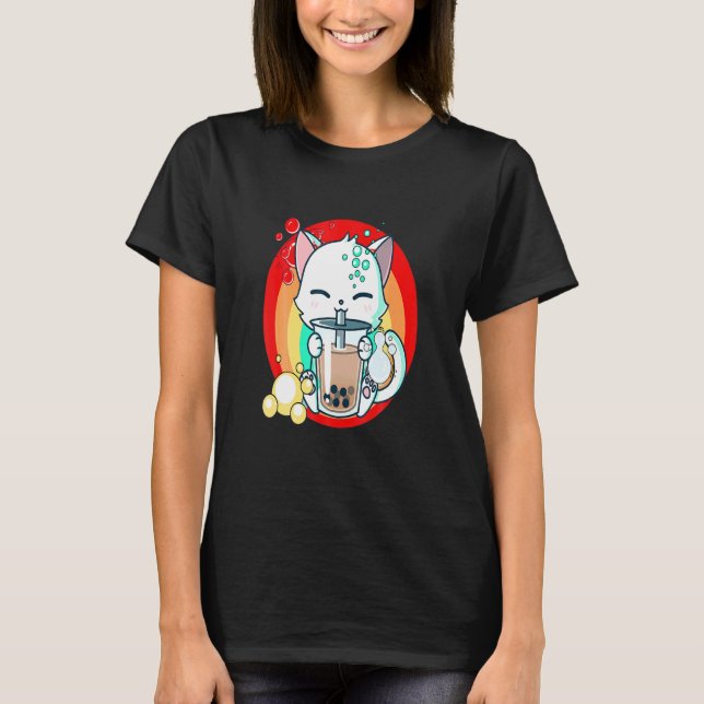 Camiseta Cat Boba Bubble Ea (Frente)