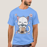 Cat Boba Tea Bubble Tea Anime Japonês Kawaii Neko