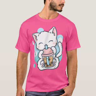Camiseta Cat Boba Tea Bubble Tea Anime Kawaii Neko595