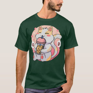 Camiseta Cat Boba Tea Bubble Tea Anime Kawaii Neko 566