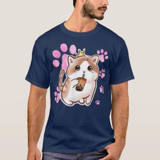 Camiseta Cat Boba Tea Bubble Tea Anime Kawaii Neko 580
