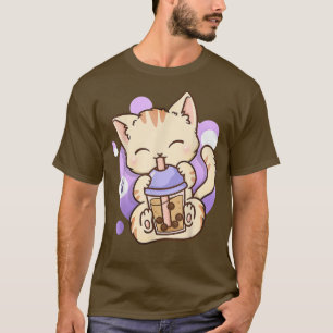 Camiseta Cat Boba Tea Bubble Tea Anime Kawaii Neko Gift Gir