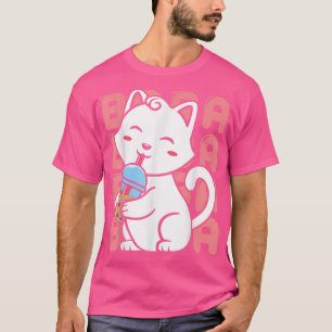 Camiseta Cat Boba Tea Bubble Tea Anime Kawaii Neko Gift Gir