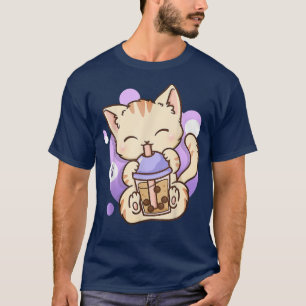 Camiseta Cat Boba Tea Bubble Tea Anime Kawaii Neko Gifts Gi