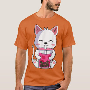 Camiseta Cat Boba Tea Bubble Tea Anime Kawaii Neko Gifts Gi