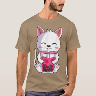 Camiseta Cat Boba Tea Bubble Tea Anime Kawaii Neko Gifts Gi