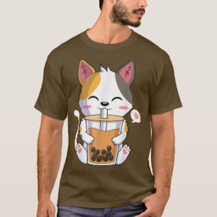 Camiseta Cat Boba Tea Bubble Tea Anime Kawaii Neko Girl Tea