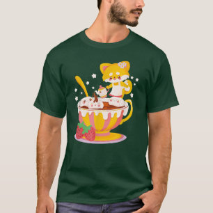 Camiseta Cat Boba Tea Bubble Tea Anime Kawaii Neko para Gar