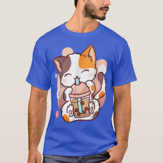 Camiseta Cat Boba Tea Bubble Tea Anime Kawaii Neko para Gar