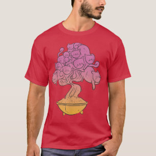 Camiseta Cat Bonsai Tree Gatinho Cinto Amor Animais De Comp