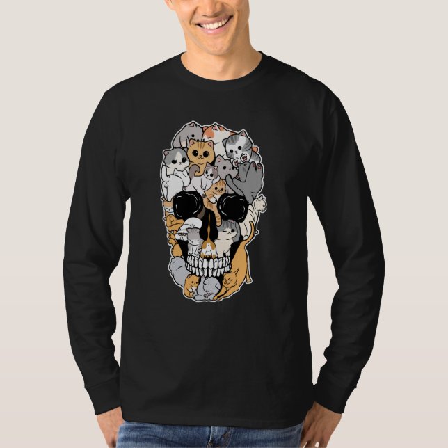Camiseta Cat Breed Animal Skull Shape Animation Skull (Frente)