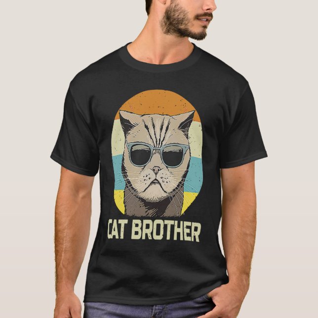 Camiseta Cat Brother Retro Graphys Men (Frente)
