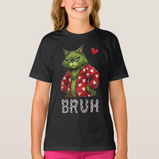 Camiseta Cat Bruh Engraçado Dia de os namorados