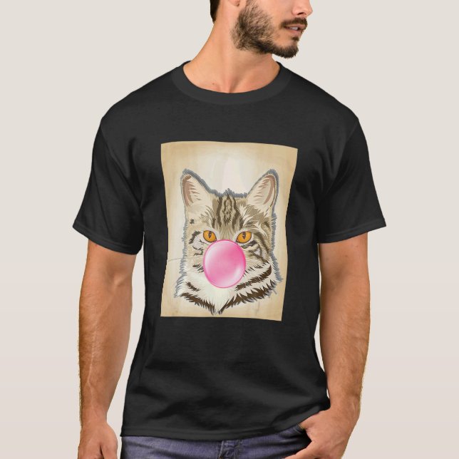 Camiseta Cat Bubble Gum  Feline (Frente)