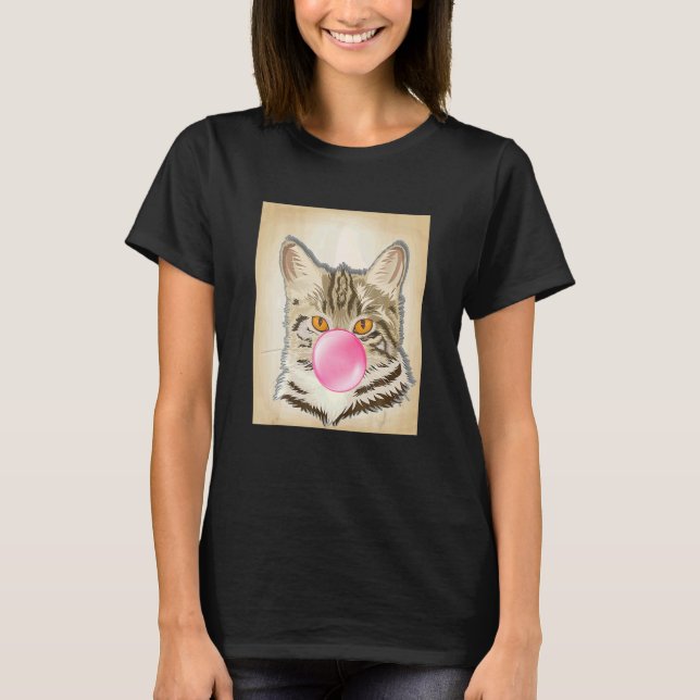 Camiseta Cat Bubble Gum  Feline (Frente)