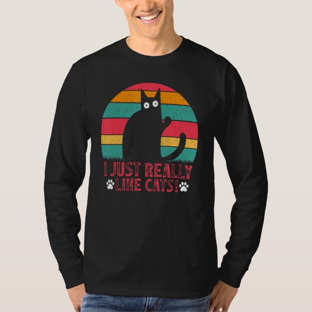 Camiseta Cat  Cat Owner I Just Really Like Cats I  Cats (Frente)