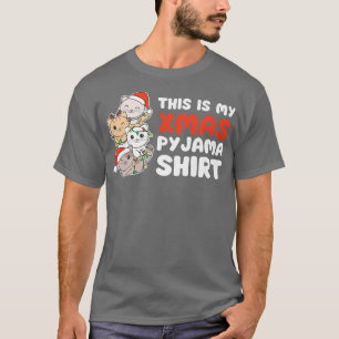 Camiseta Cat Christmas This Is My Xmas Pajama