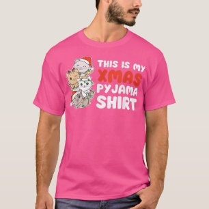 Camiseta Cat Christmas This Is My Xmas Pajama
