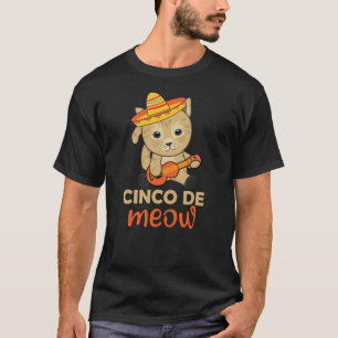 Camiseta Cat Cinco De Meow Mexican Sombrero Cats