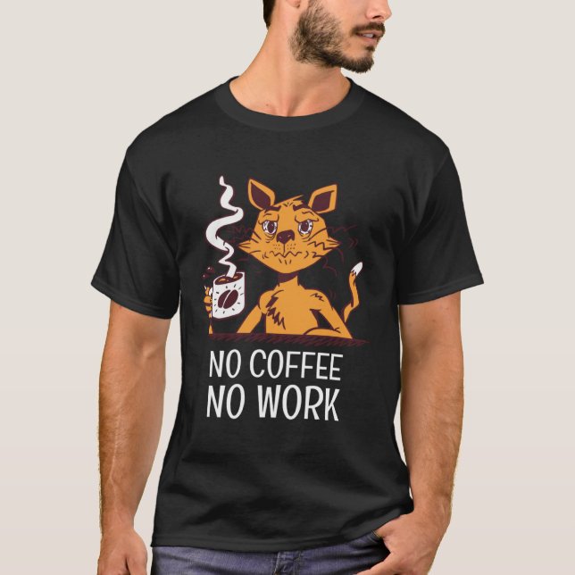 Camiseta Cat Coffee  Coffee Bean Men Women (Frente)