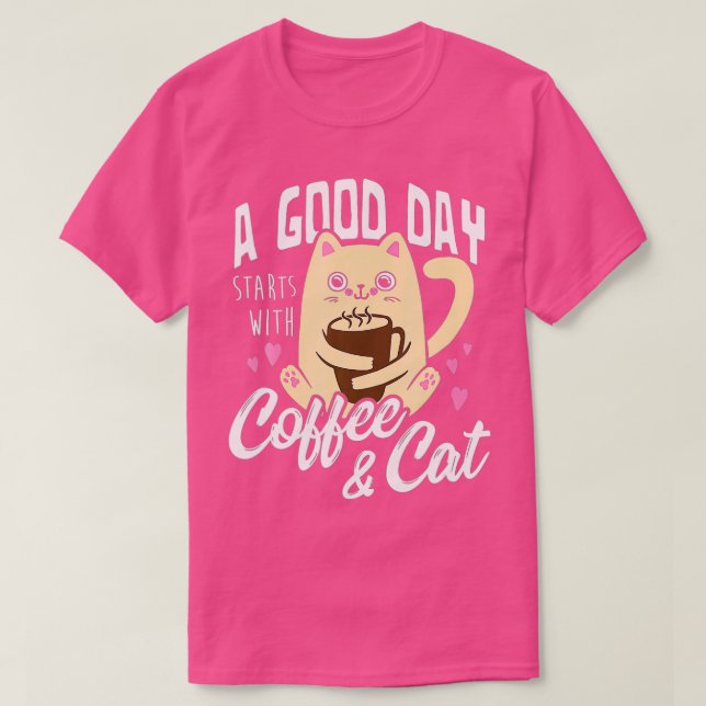 Camiseta Cat Coffee Mug Funny Cat Lover Gift  (Frente do Design)