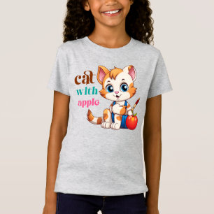 Camiseta Cat Com Apple-85242