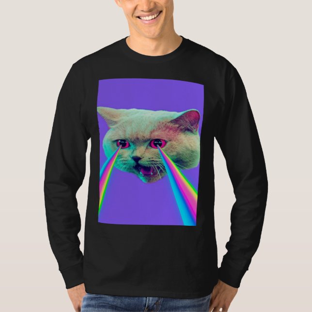 Camiseta Cat come out of the eyes  cool cat (Frente)
