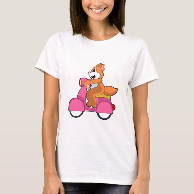 Camiseta Cat como Biker com Patinete.PNG (Frente)