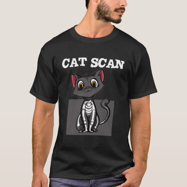 Camiseta Cat Ct Analisa Radiologista Radiologista Engraçado (Frente)