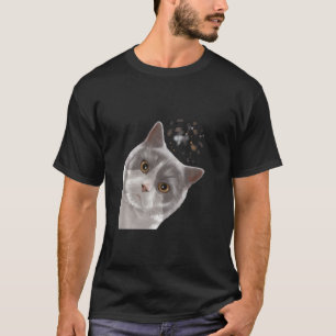 Camiseta Cat Curios britânicos Shorthair 1