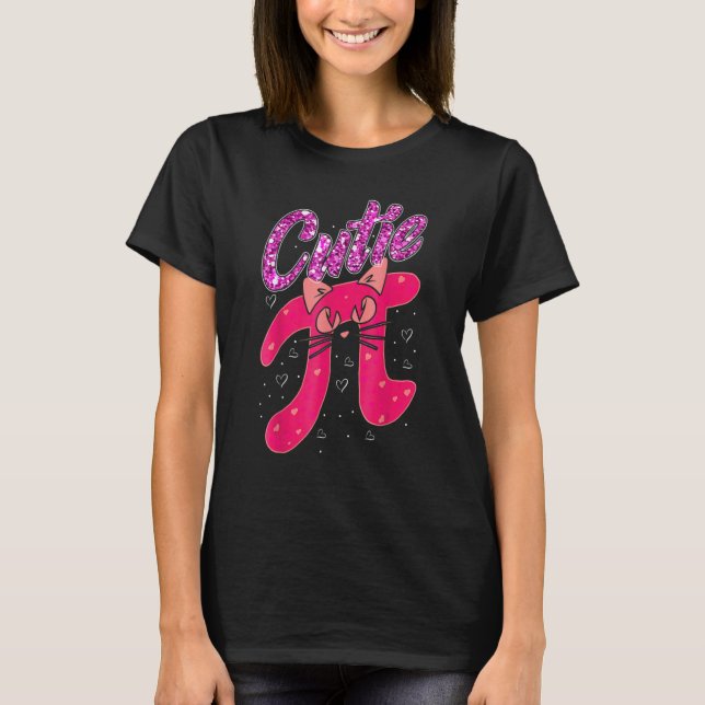 Camiseta Cat Cutie Pi Math Pun Cutie Pie Toddler Kids Shirt (Frente)