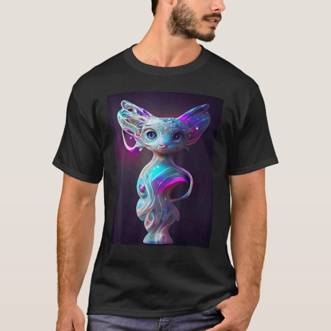 Camiseta Cat Cyber Punk Weird Men Meninas 4 (Frente)