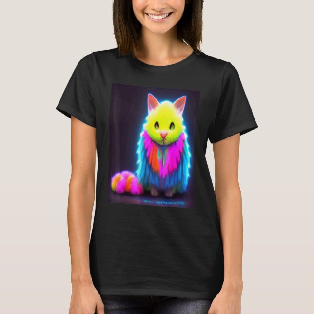 Camiseta Cat Cyber Punk Weird Men Women Boys Girls  2 (Frente)