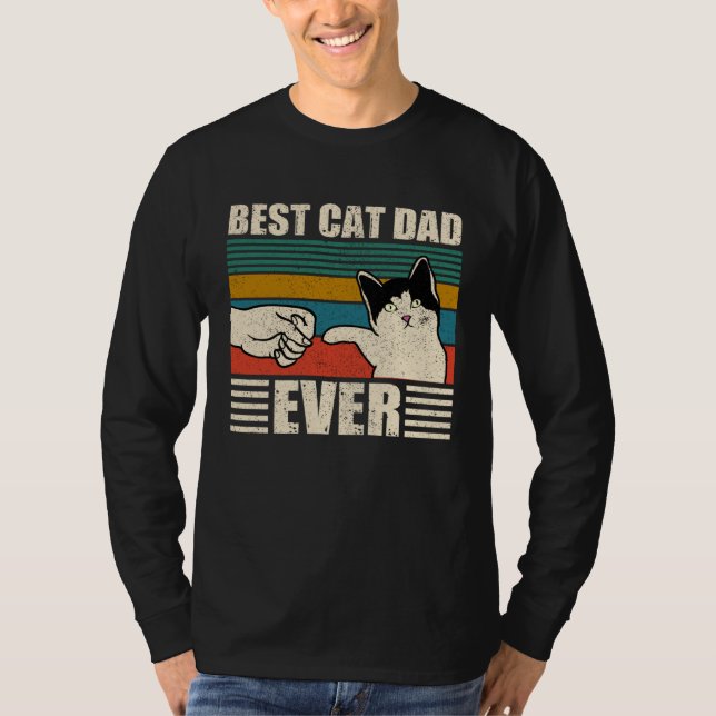 Camiseta Cat Dad  Best Cat Dad Ever (Frente)