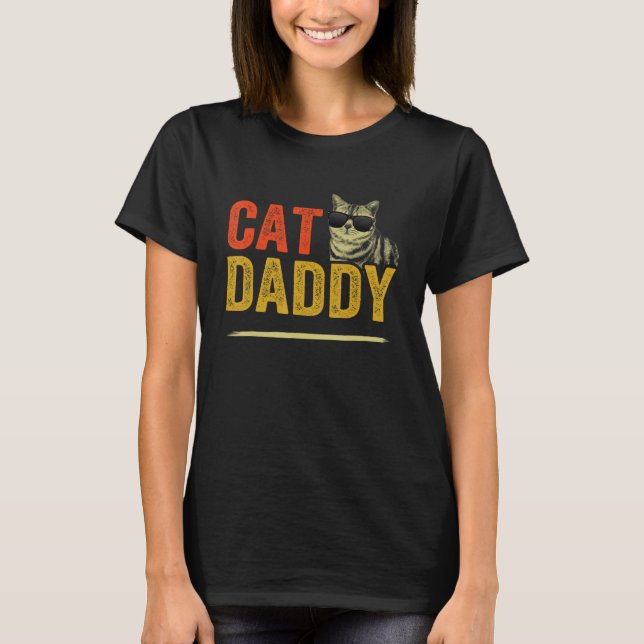 Camiseta Cat Dad Cat Daddy Best Cat Dad Ever Fathers Day 80 (Frente)