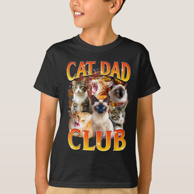 Camiseta Cat Dad Club Funny Life Is Better With Cats Father (Frente)