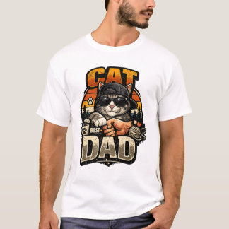 Camiseta Cat Dad – Cool Cat Father Graphic Design